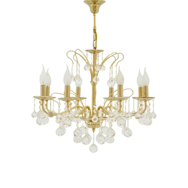 نجفة فلو، 8 مصابيح، معدنية، 60×70 سم - سوليتير جولد