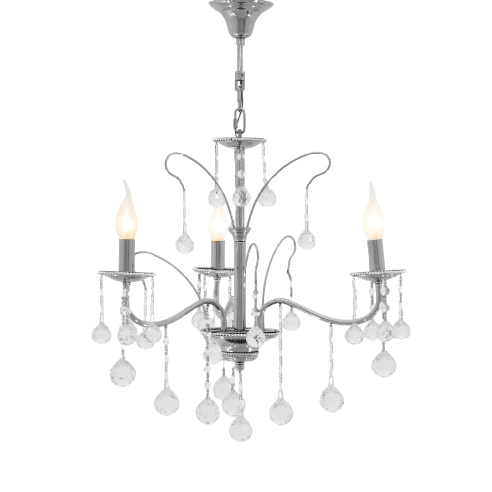 Flow 3 bulbs chrome chandelier