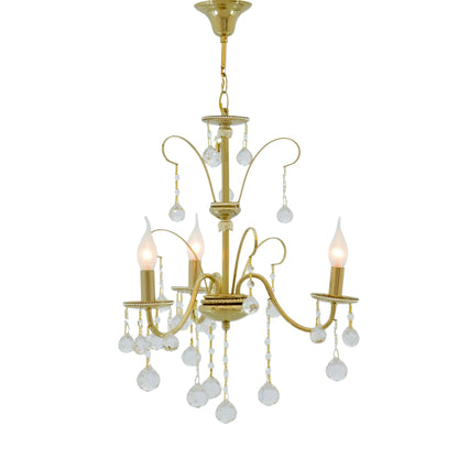 نجفة فيرا، 3 مصابيح، معدن، 44×77 سم - سوليتير ذهبي