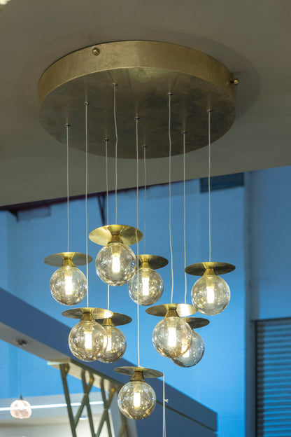 نجفة مستقبلية سلكية، 9 لمبة، خامات متعددة، 50 سم ألوان متعددة من قنديل مصر - Future wire Chandelier, 9 Lights, Mixed Materials, 50cm Mixed Colors|Kandil Egypt
