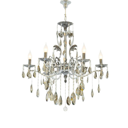 Guitar Chandelier, 6 Lights, Metal, 60×80cm - Chrome