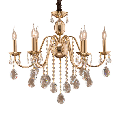 Catalia 6 bulbs solitaire gold chandelier