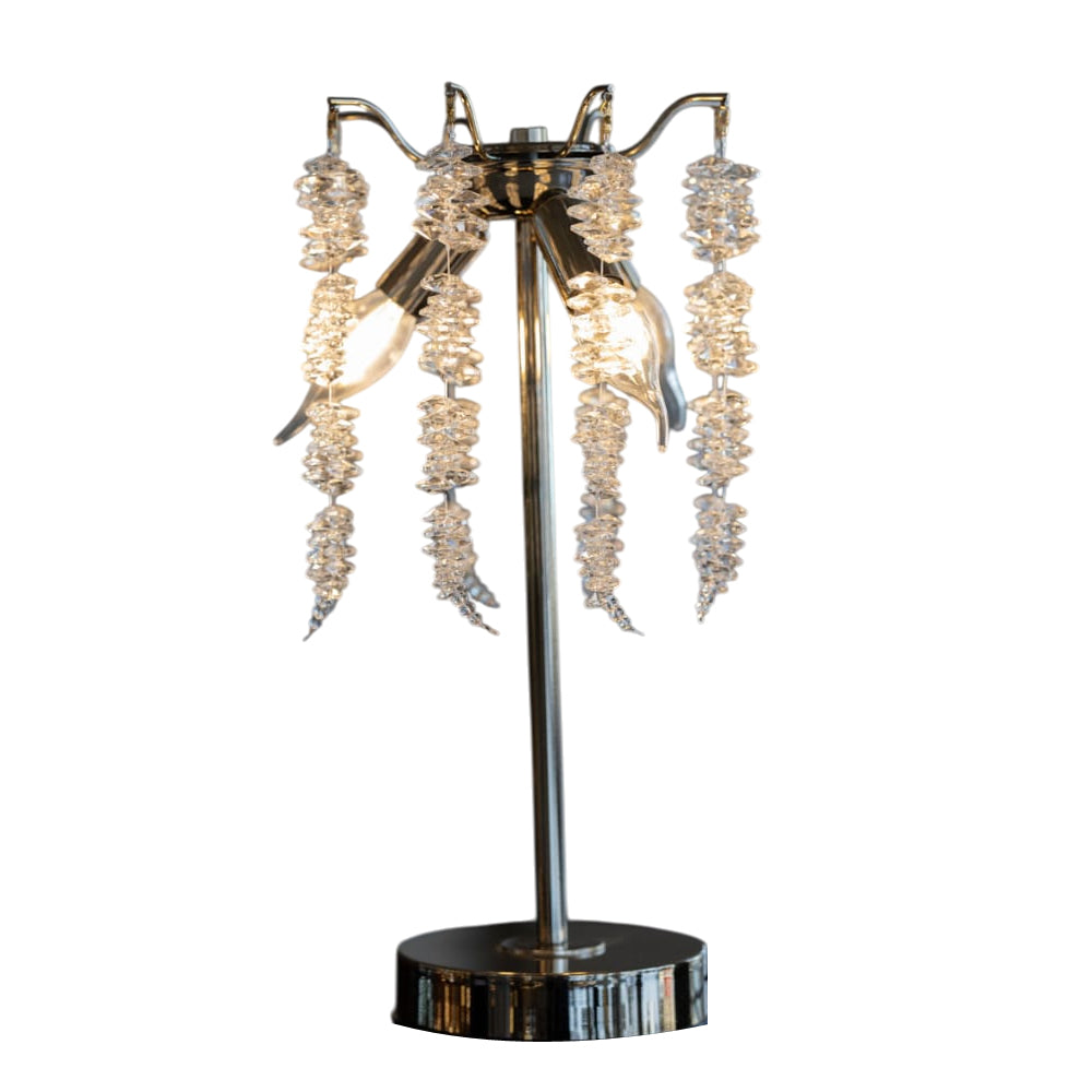 أباجورة كلاستر، 3 لمبة، معدن، 40×67 سم سوليتير ذهبي من قنديل مصر - Cluster Table Lamp, 3 Lights, Metal, 40×67 cm Solitaire Gold|Kandil Egypt