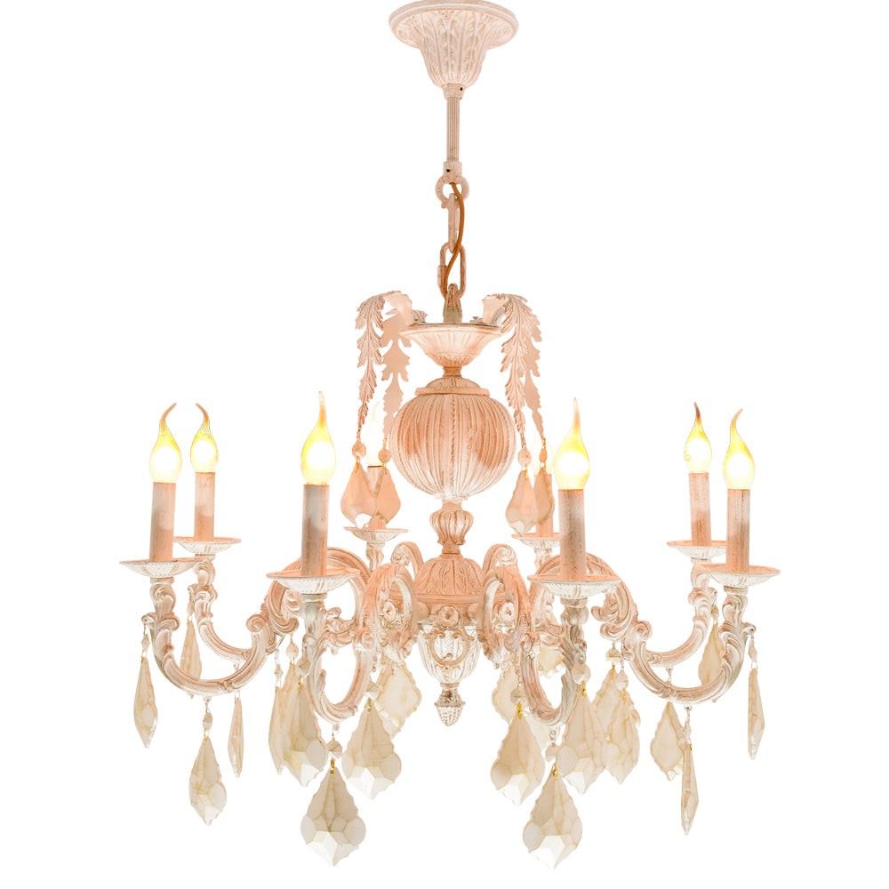 Cuba Chandelier, 8 Lights, Aluminum, 75×55cm - Whitey