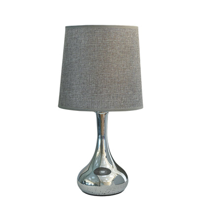 106 chrome lampshade with gray lamp shade