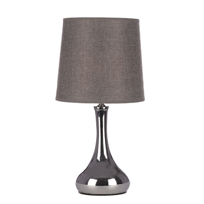 106 chrome lampshade with gray lamp shade