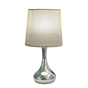 106 chrome lampshade with gray lamp shade
