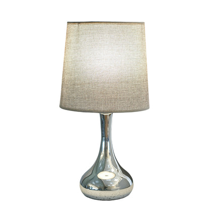106 chrome lampshade with gray lamp shade