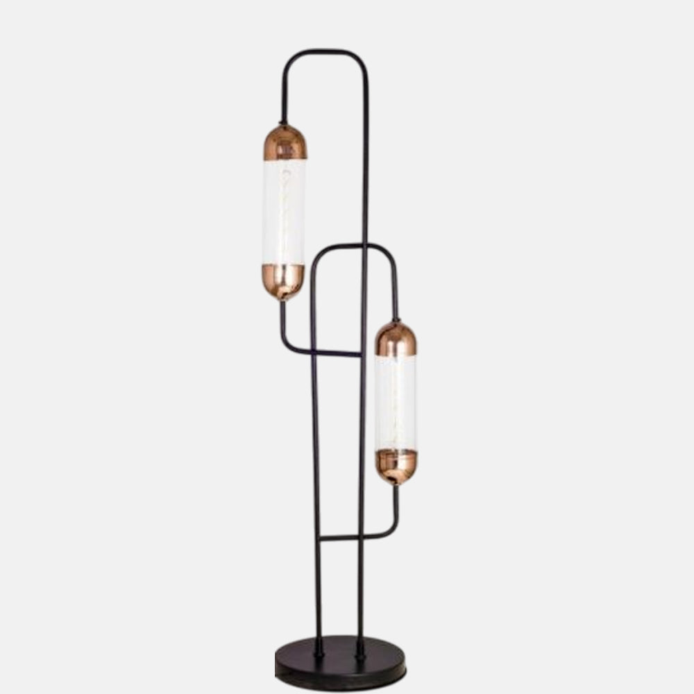 Kenooz 2 Bulb Rose Gold Floor Lamp
