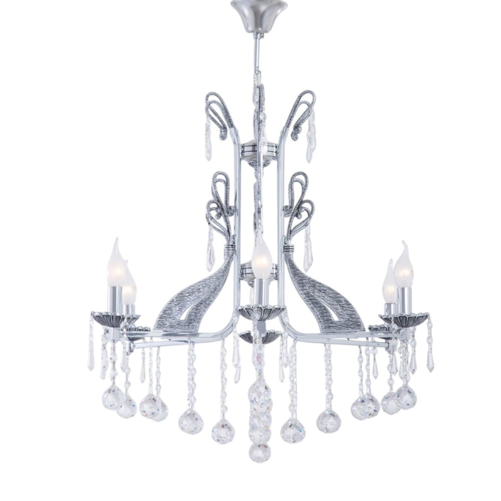 L-6 bulbs Chrome Chandelier