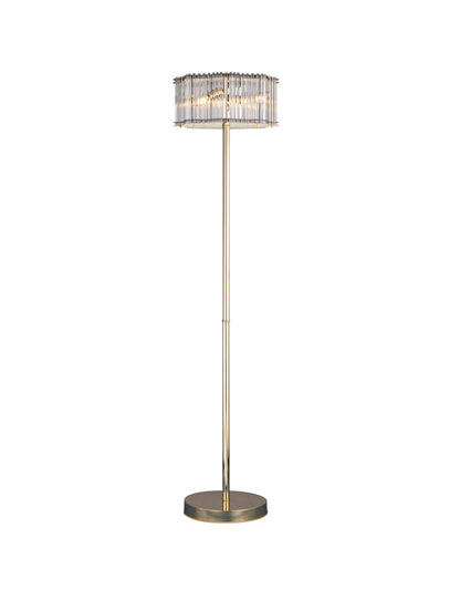 Floor lamp 40cm wave star filters code 5604 with glass solitaire gold