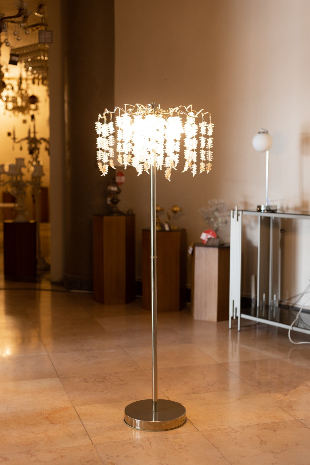 Crystal branches floor lamp 50 cm 5458 solitaire gold