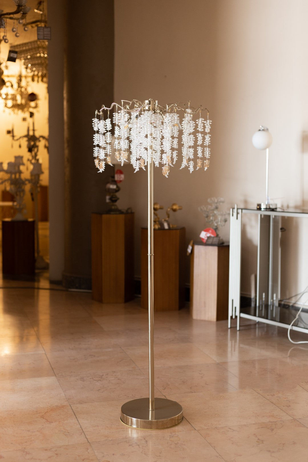 Crystal branches floor lamp 50 cm 5458 solitaire gold