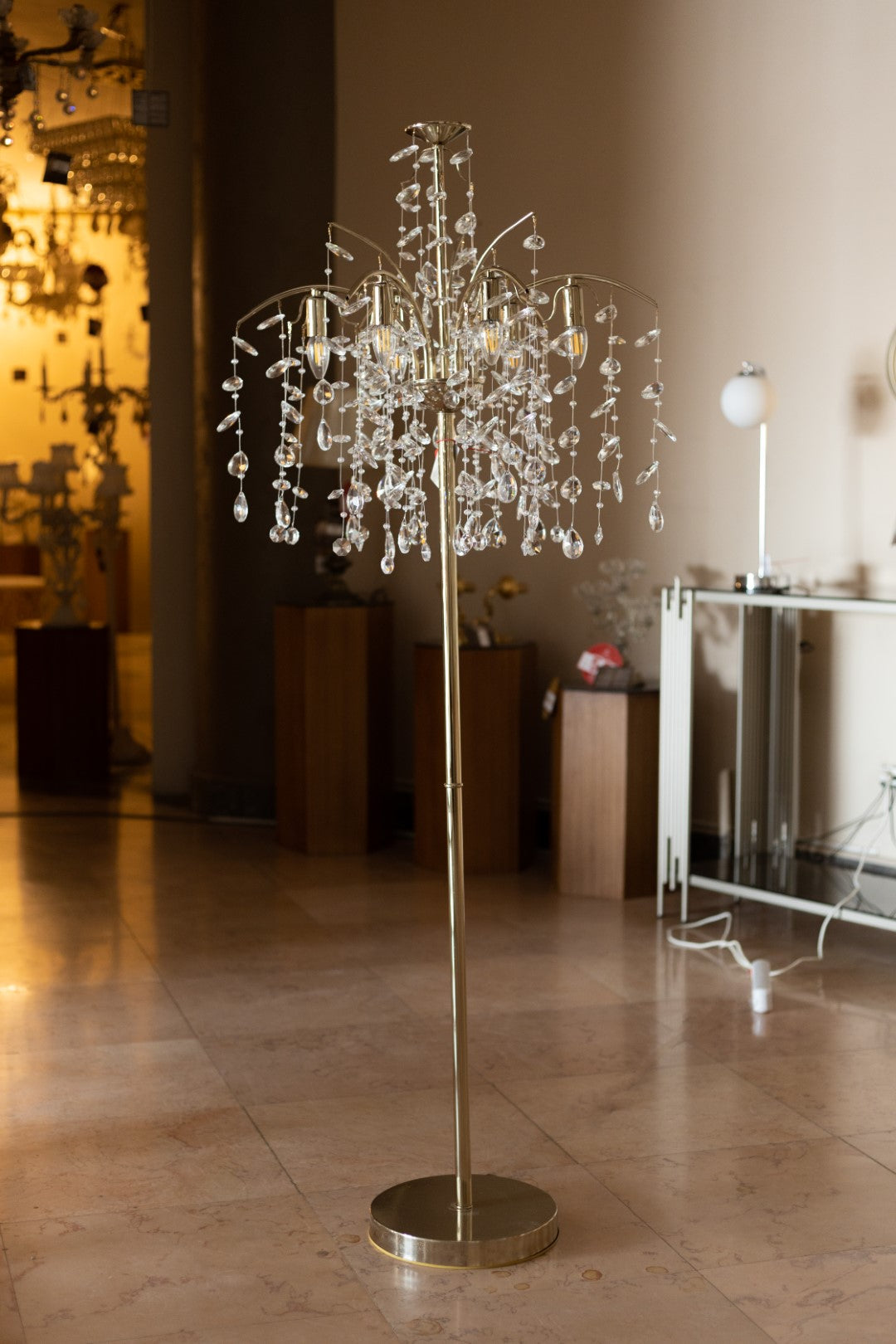 لمبادير على شكل طيور الجنة، بخمسة لمبة، موديل 5420، لون ذهبي سوليتير