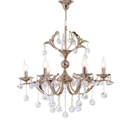 نجفة لوسترا، 6 مصابيح، معدنية، 67×50 سم - سوليتير جولد