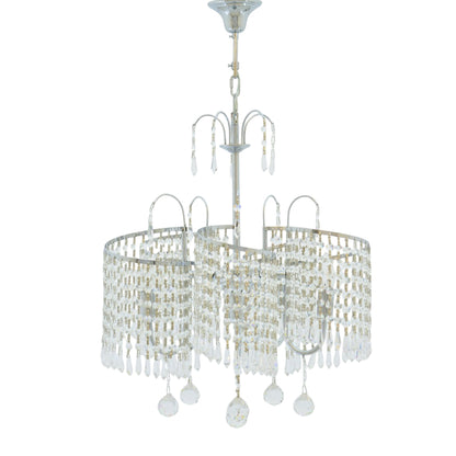 Lolly Chandelier, 5 Lights, Metal, 55×80cm - Chrome