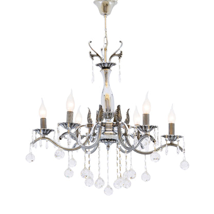 نجفة لوما بستة لمبة مطلية بالكروم