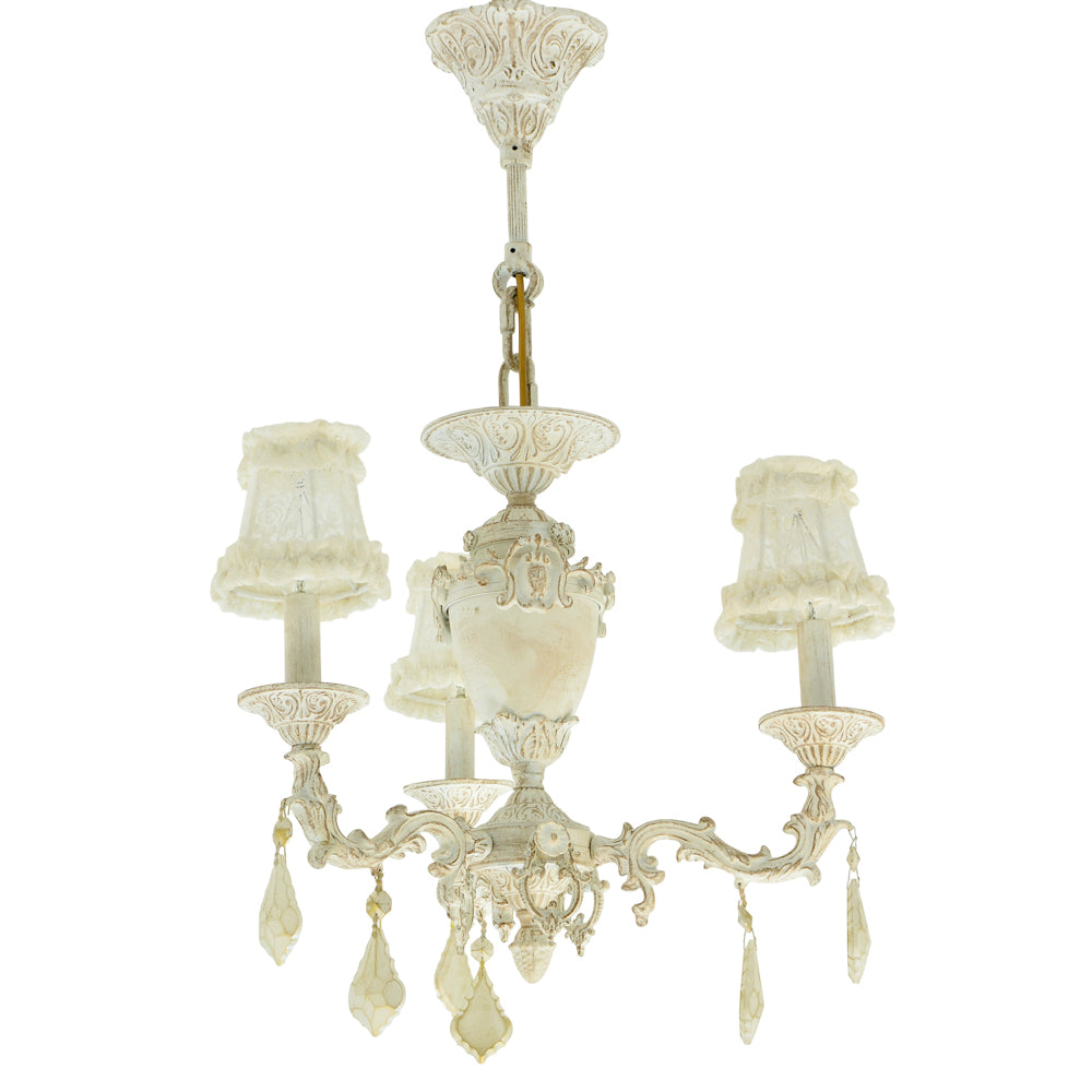 نجفة مارسيليا البيضاء بثلاثة لمبة