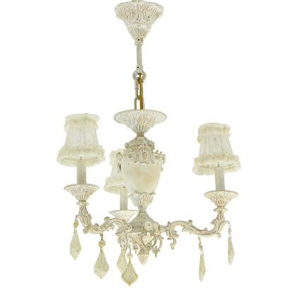 نجفة مارسيليا البيضاء بثلاثة لمبة