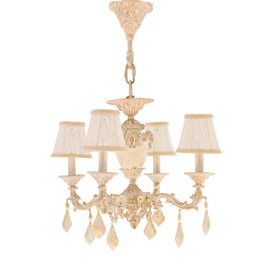 Marseille Chandelier, 4 Lights, Aluminum, 60×80cm - Whitey