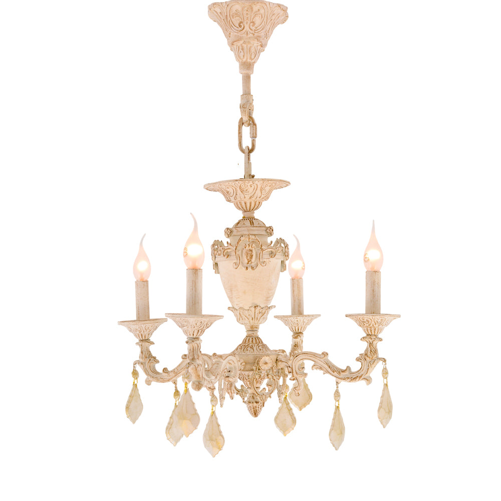 نجفة مارسيليا، 4 مصابيح، ألومنيوم، 60×80 سم - أبيض