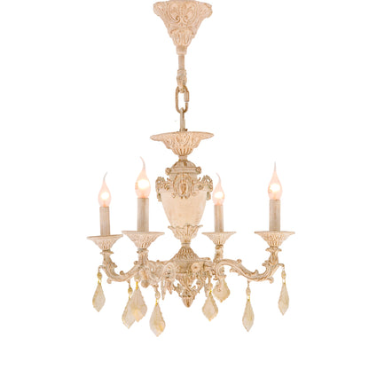 نجفة مارسيليا، 4 مصابيح، ألومنيوم، 60×80 سم - أبيض