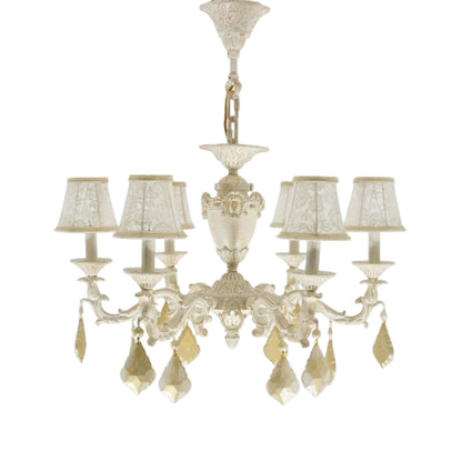 نجفة مارسيليا البيضاء ذات الستة لمبة