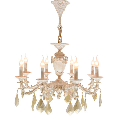 نجفة مارسيليا البيضاء ذات 8 لمبة