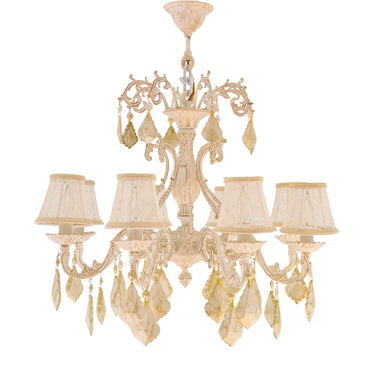 Manchester Chandelier, 8 Lights, Aluminum, 64×80cm - Whitey