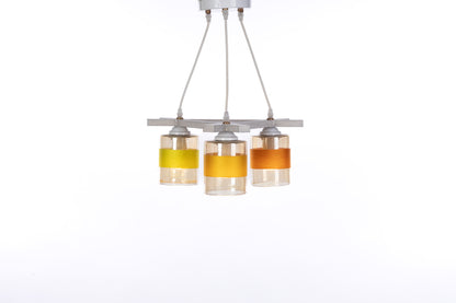 Pendant 3 bulbs whitey triangle