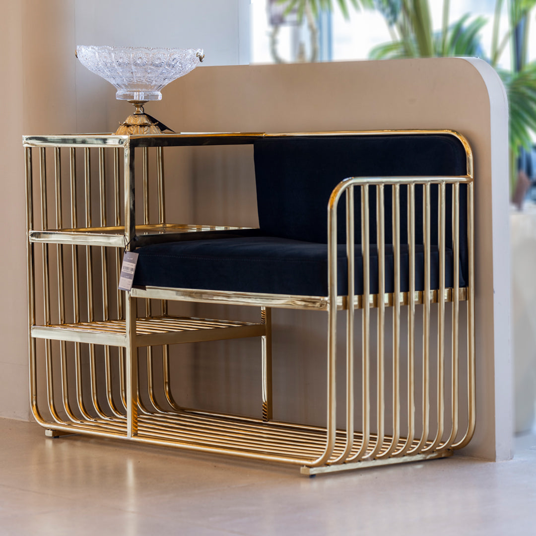 Oval Shoe Cabinet, Stainless Steel, 100×45cm - PVD - kandilegypt