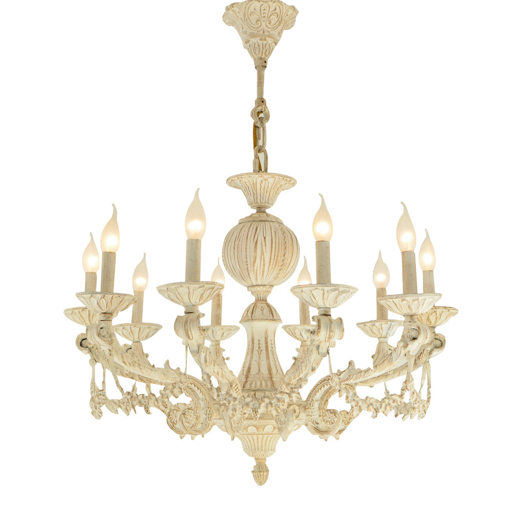 نجفة ميلودي ذات 10 لمبة بيضاء