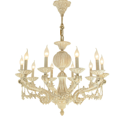 نجفة ميلودي ذات 10 لمبة بيضاء