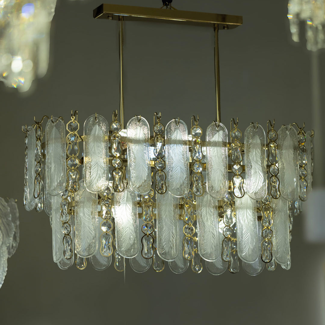 Daisy 90*40 cm Solitaire Gold Chandelier