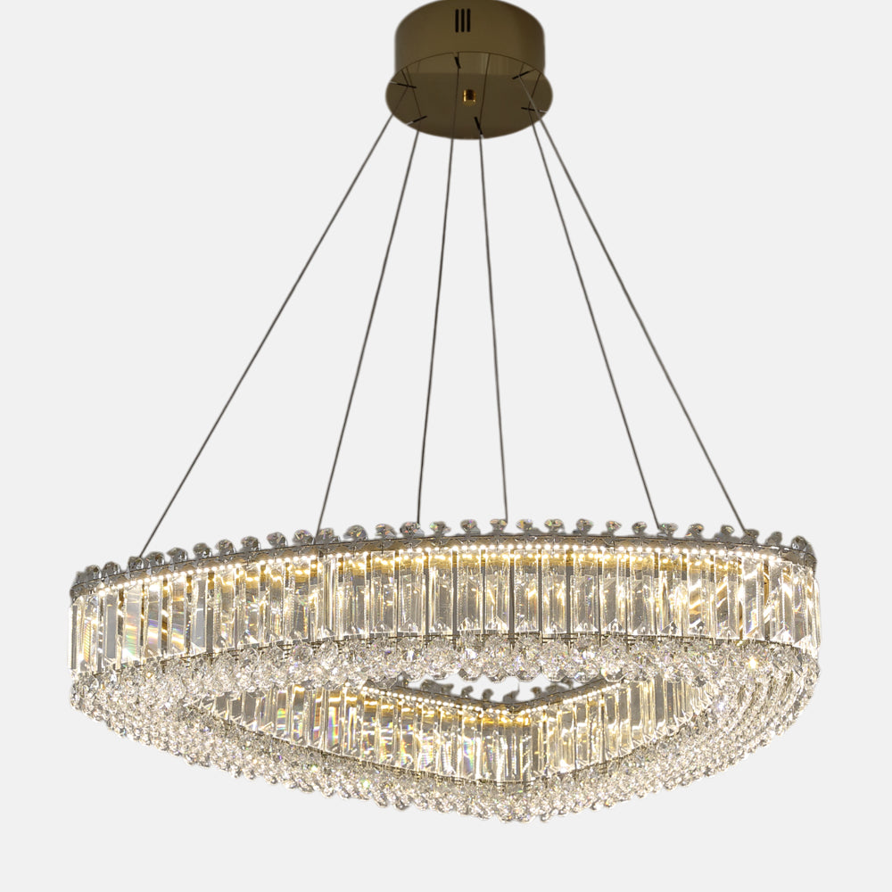 Orion LED Chandelier, Metal, 100×90cm - Gold