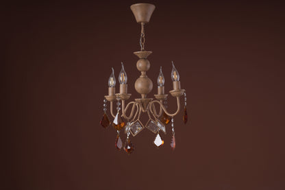 Chandelier, 4 Lights, Metal, 40×55cm - Beige