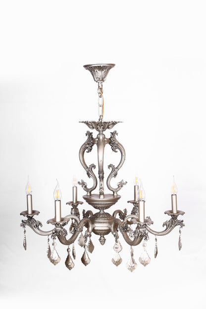 New Jersey Chandelier, 6 Lights, Aluminum, 90×80cm - Champagne