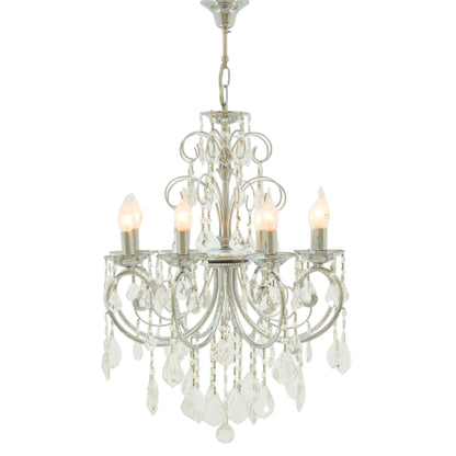 نجفة هافانا، 8 مصابيح، معدنية، 55×95 سم - كروم