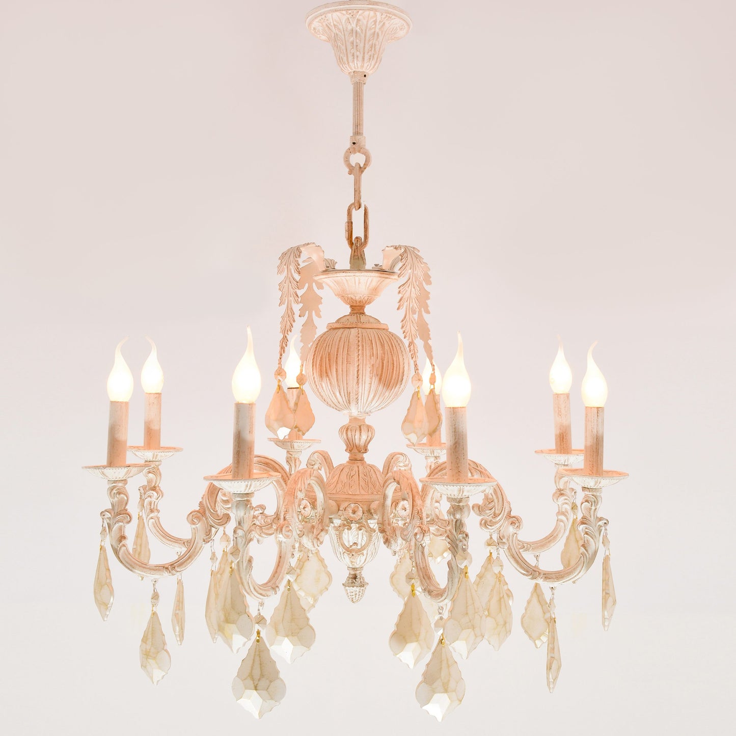 Cuba Chandelier, 8 Lights, Aluminum, 75×55cm - Whitey