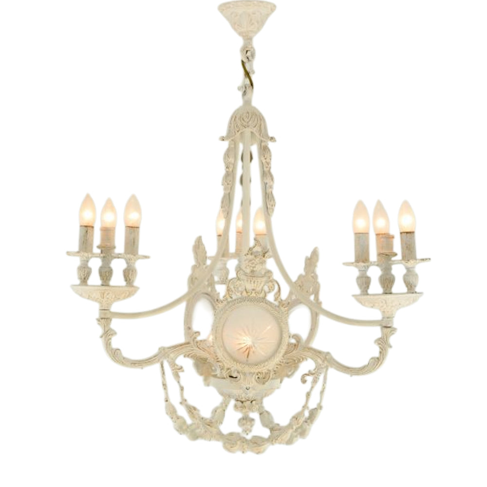 Wahg Chandelier, 9 Lights, Aluminum, 70×90cm - Whitey