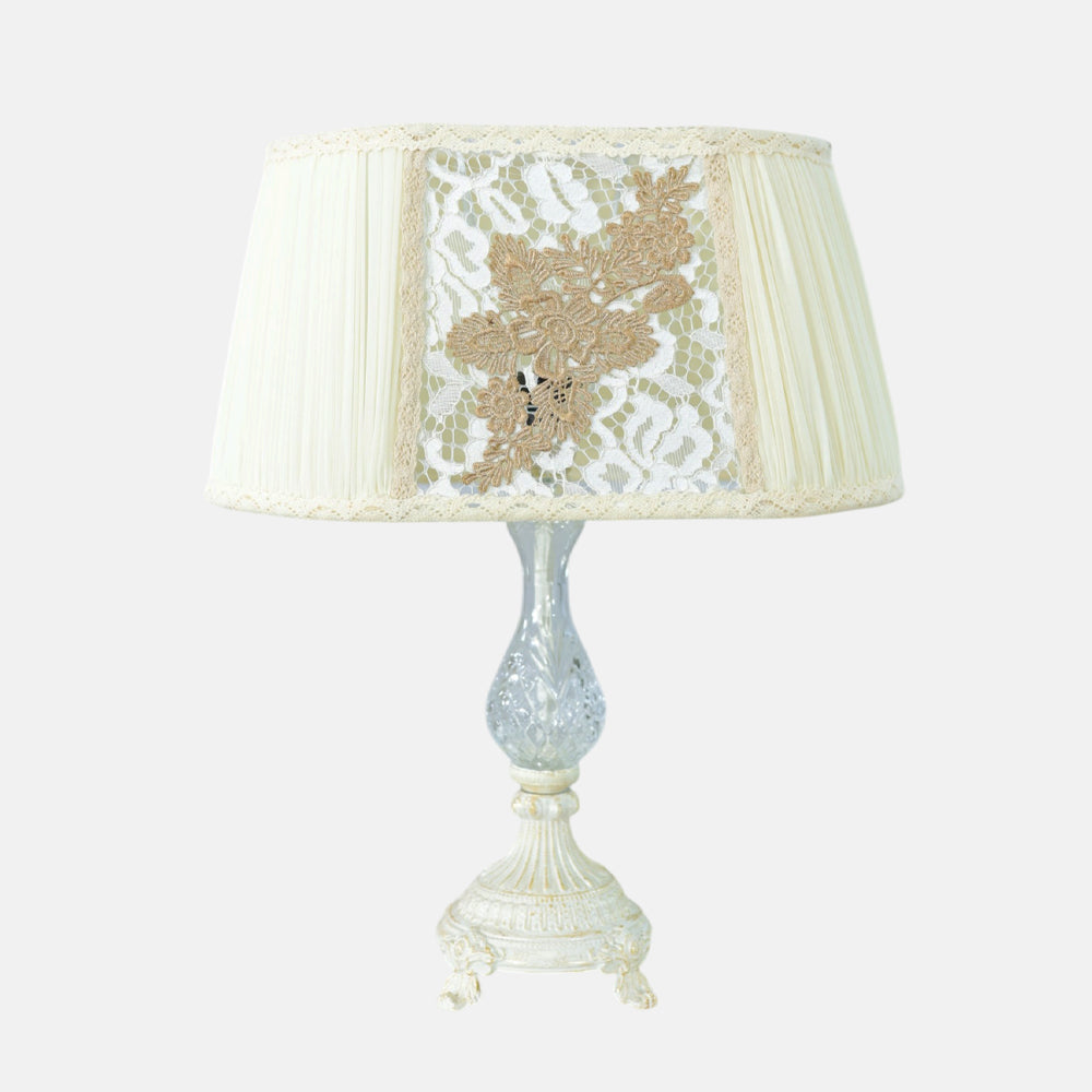 Angelina Table Lamp, 1 Light, Aluminum, Whitey - اباجورة أنجلينا، 1 لمبة، ألومنيوم، وايتي