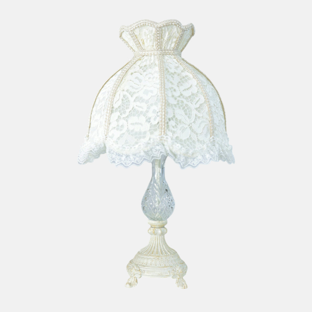 Angelina Table Lamp, 1 Light, Aluminum, Whitey - اباجورة أنجلينا، 1 لمبة، ألومنيوم، وايتي