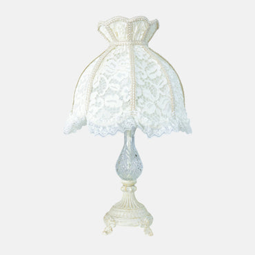 Angelina Table Lamp, 1 Light, Aluminum, Whitey - اباجورة أنجلينا، 1 لمبة، ألومنيوم، وايتي