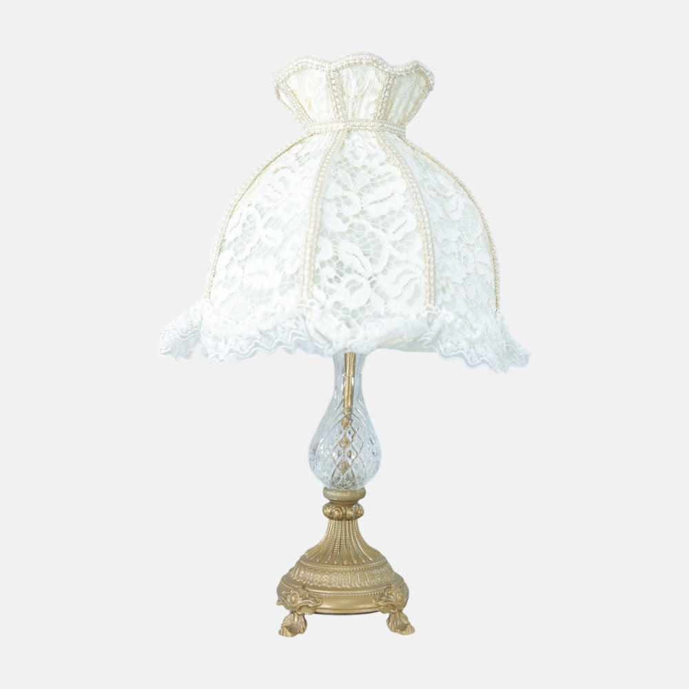 Rosaline Table Lamp, 1 Light, Aluminum, Antique - اباجورة روزالين، 1 لمبة، ألومنيوم، أنتيك