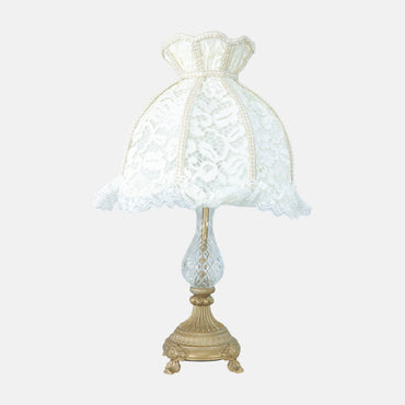 Rosaline Table Lamp, 1 Light, Aluminum, Antique - اباجورة روزالين، 1 لمبة، ألومنيوم، أنتيك