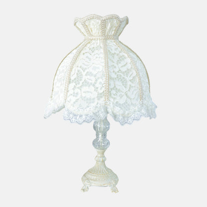 Bella Table Lamp, 1 Light, Aluminum, Whitey - اباجورة بيلا، 1 لمبة، ألومنيوم، وايتي