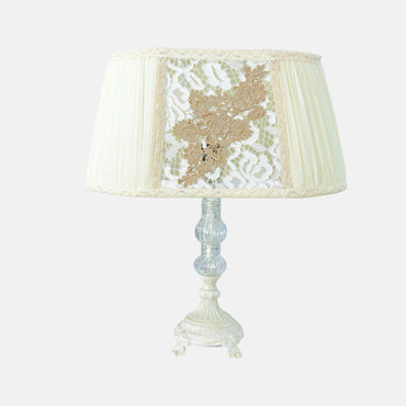 Bella Table Lamp, 1 Light, Aluminum, Whitey - اباجورة بيلا، 1 لمبة، ألومنيوم، وايتي