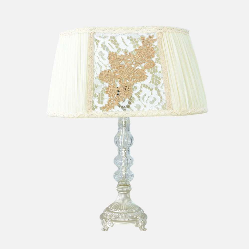 Rosette Table Lamp, 1 Light, Aluminum, Champagne - اباجورة روزيت، 1 لمبة، ألومنيوم، شامبين