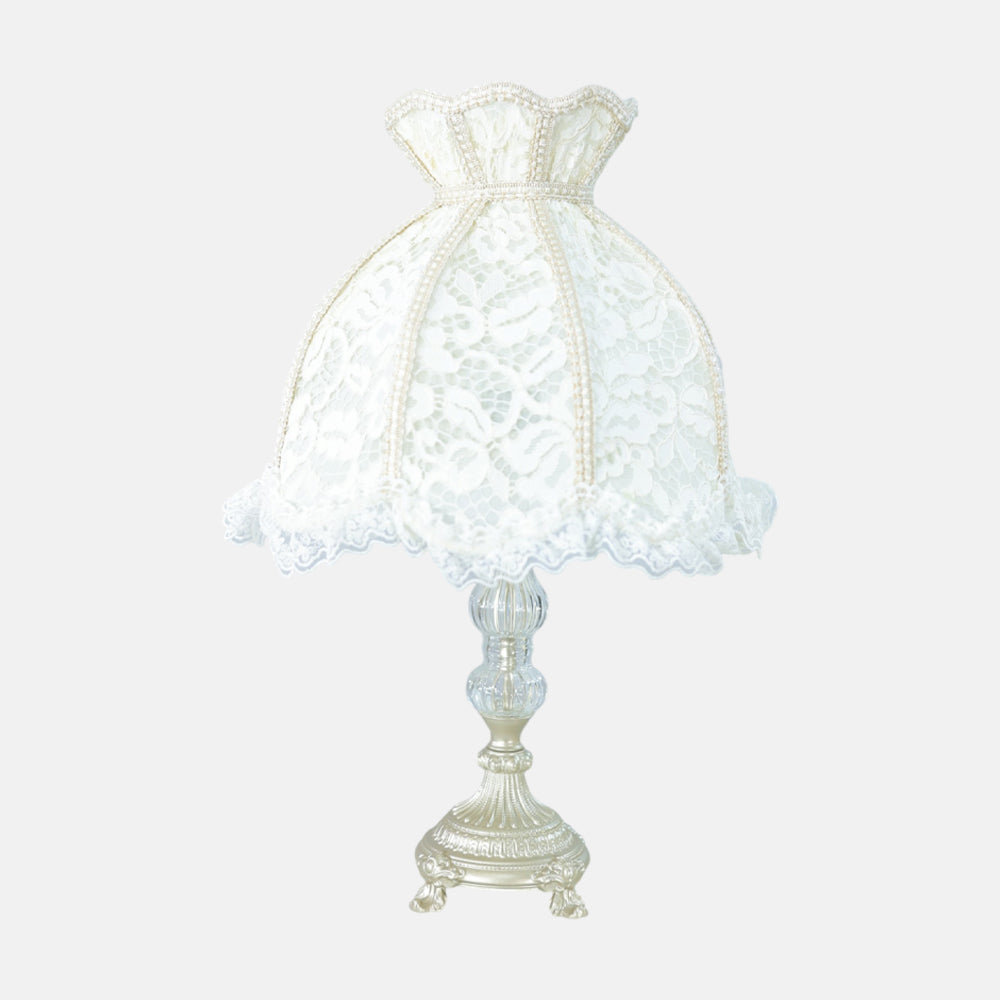 Rosette Table Lamp, 1 Light, Aluminum, Champagne - اباجورة روزيت، 1 لمبة، ألومنيوم، شامبين