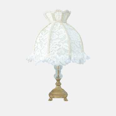 Lacey Table Lamp, 1 Light, Aluminum, Antique - اباجورة لاسي، 1 لمبة، ألومنيوم، أنتيك